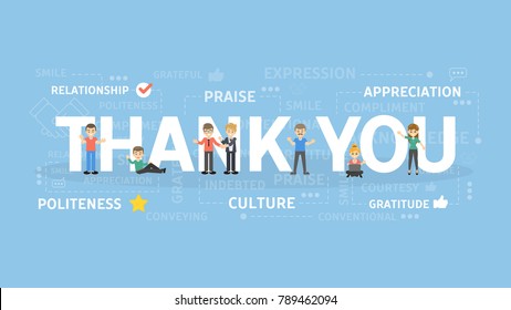 Thank you concept illustration. Idea of grateful and appreciation.