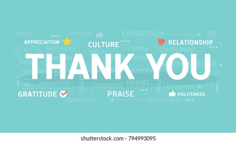 Thank you concept illustration. Idea of grateful and appreciation.