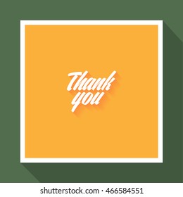 Thank you concept. minimal design. vector illustration.