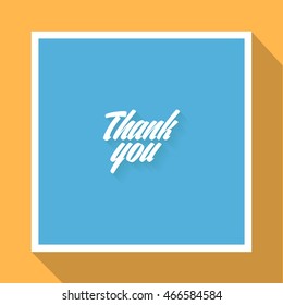 Thank you concept. minimal design. vector illustration.