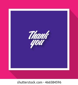 Thank you concept. minimal design. vector illustration.
