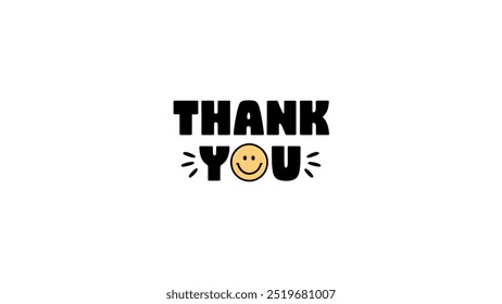 thank you creative banner,minimalistic flat vector illustration,plain background
