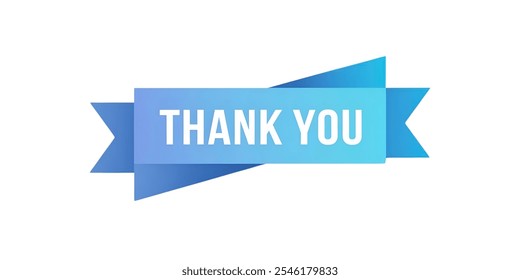 THANK YOU creative banner,minimalistic flat vector illustration,plain background