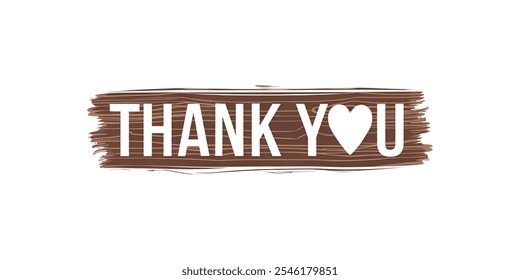 THANK YOU creative banner,minimalistic flat vector illustration,plain background