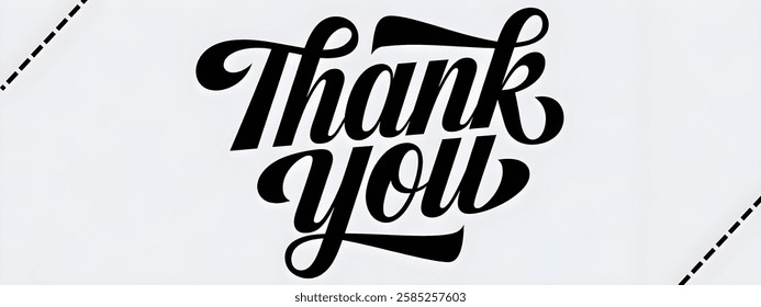 "THANK YOU" creative banner,minimalistic flat vector illustration,useful for greetings,education,banners etc.