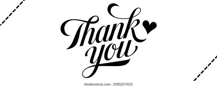 "THANK YOU" creative banner,minimalistic flat vector illustration,useful for greetings,education,banners etc.