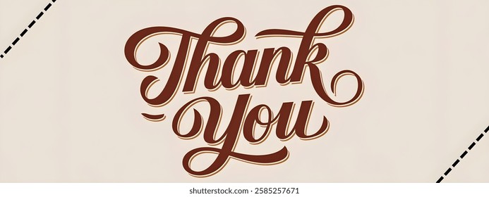 "THANK YOU" creative banner,minimalistic flat vector illustration,useful for greetings,education,banners etc.