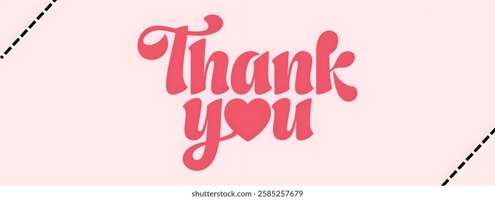 "THANK YOU" creative banner,minimalistic flat vector illustration,useful for greetings,education,banners etc.