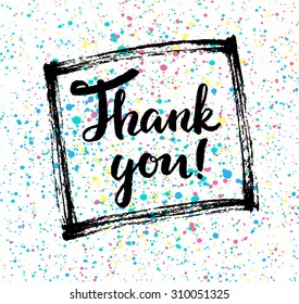 Thank you! Creative calligraphic card.