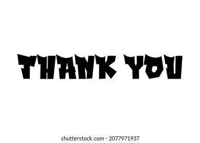 Thank You Creative Lettering Style Stock Vector (Royalty Free ...