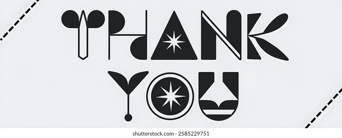 THANK YOU creative Text banner,minimalistic flat vector illustration,useful for education,greetings,advertisement.