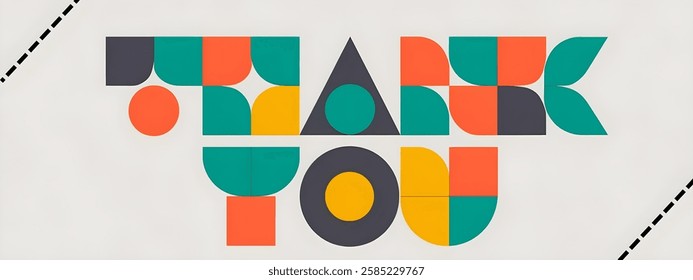 THANK YOU creative Text banner,minimalistic flat vector illustration,useful for education,greetings,advertisement.