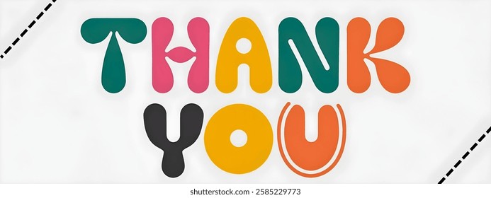 THANK YOU creative Text banner,minimalistic flat vector illustration,useful for education,greetings,advertisement.