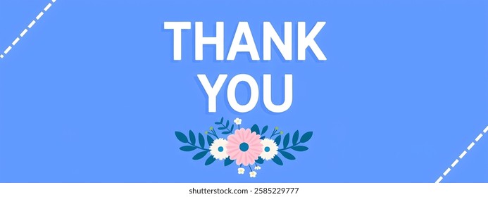 THANK YOU creative Text banner,minimalistic flat vector illustration,useful for education,greetings,advertisement.