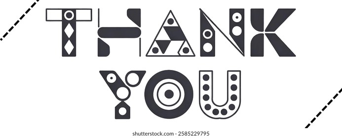 THANK YOU creative Text banner,minimalistic flat vector illustration,useful for education,greetings,advertisement.