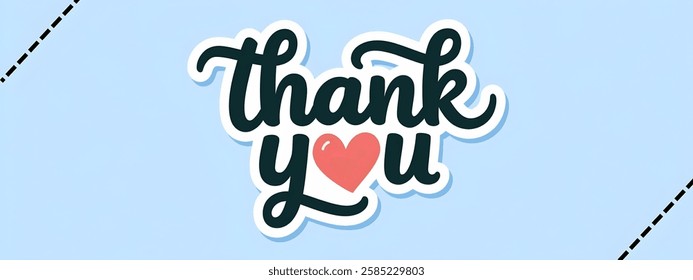 THANK YOU creative Text banner,minimalistic flat vector illustration,useful for education,greetings,advertisement.