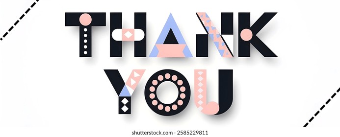 THANK YOU creative Text banner,minimalistic flat vector illustration,useful for education,greetings,advertisement.