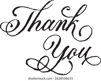 Thank you cursive hand written