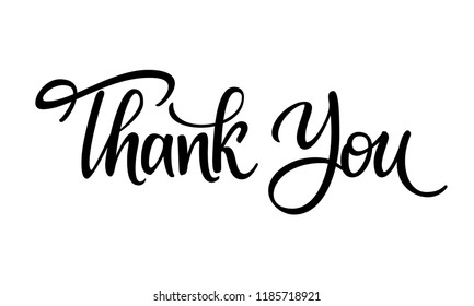 Thank You Cute Lettering Sign Hand Stock Vector (Royalty Free ...