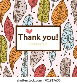Thank you! Cute postcard with feathers.