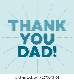 Thank you dad — digitally drawn typography vector