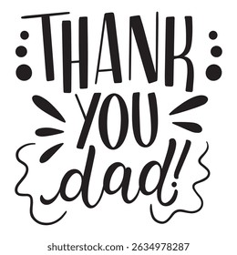 thank you dad typography text silhouette icon vector illustration design on white background
