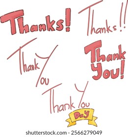 Thank You Day Lettering Icon