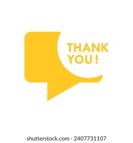 Thank you design logo template illustration