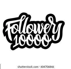 Thank you design template for social network and follower. Web user celebrates a large number of subscribers or followers.