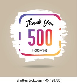 thank you design template for social network and follower 500 followers - followers instagram 500