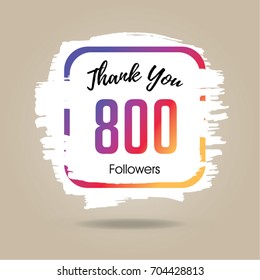 thank you design template for social network and follower 800 followers - instagram 800 followers