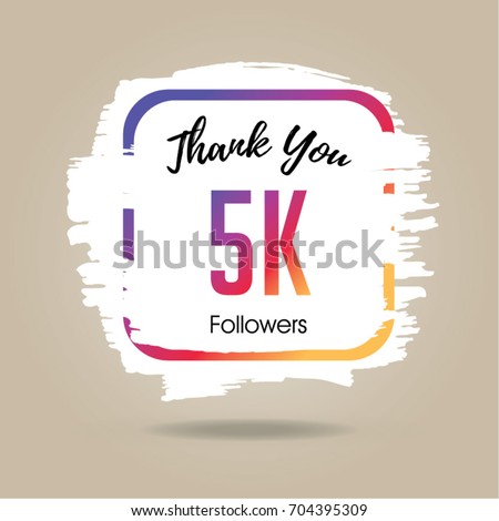 thank you design template for social network and follower 5k followers - instagram followers 5k free