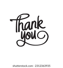 thank you design vector editable black and white