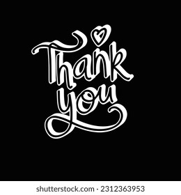 thank you design vector editable black and white