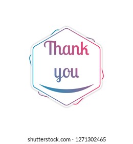 Thank you design vector illustration
