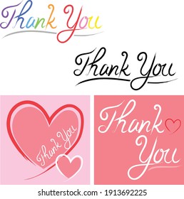 Thank you with design wording
