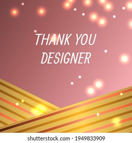 thank you designer. Geometric design suitable for greeting card poster and banner
