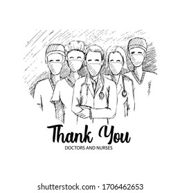 Thank you for doctor and nurse for fight corona virus covid-19