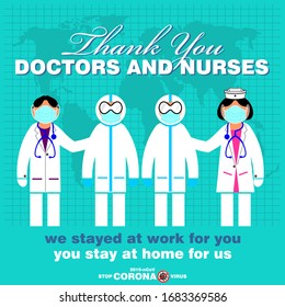 Thank You Doctors adn Nurses, Poster and Banner