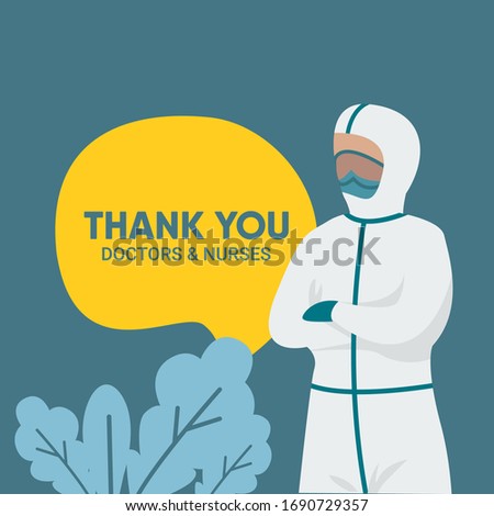Thank you doctors and nurses design template.