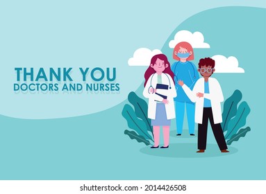 thank you doctors and nurses fighting the coronavirus