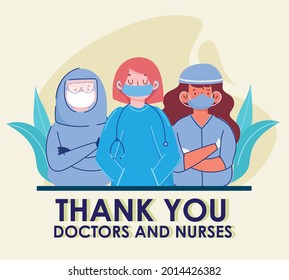 thank you doctors and nurses poster layout