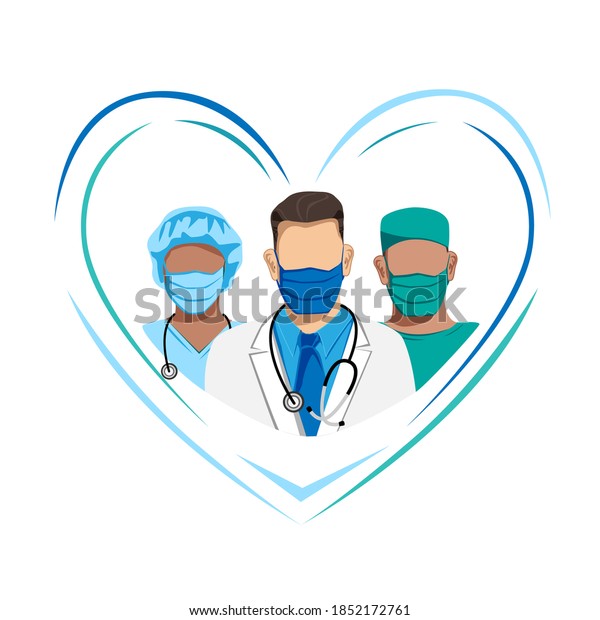 Thank You Doctors Nurses Their Help Stock Vector (Royalty Free ...