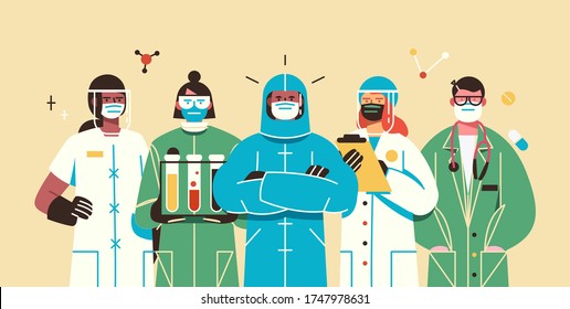 Thank you doctors and nurses working in the hospitals and fighting the coronavirus, vector illustration