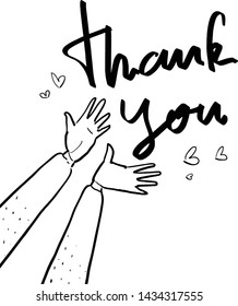 thank you doodle white background