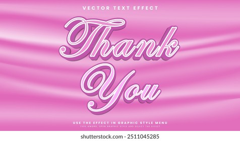 Thank You editable text effect Template