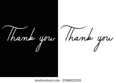 "Thank You" elegant lettering typography design, perfect for prints, greeting cards, and digital projects.