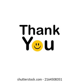 Thank You Emoticon Cheerful Gratitude Warm Stock Vector (Royalty Free ...