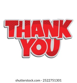 Thank you English typography vector clipart design