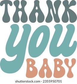 thank you family retro svg design and eps file